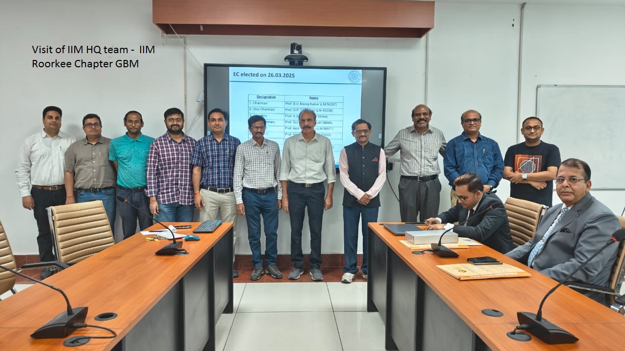 Visit of IIM HQ team -  IIM Roorkee Chapter GBM 26th March 2025